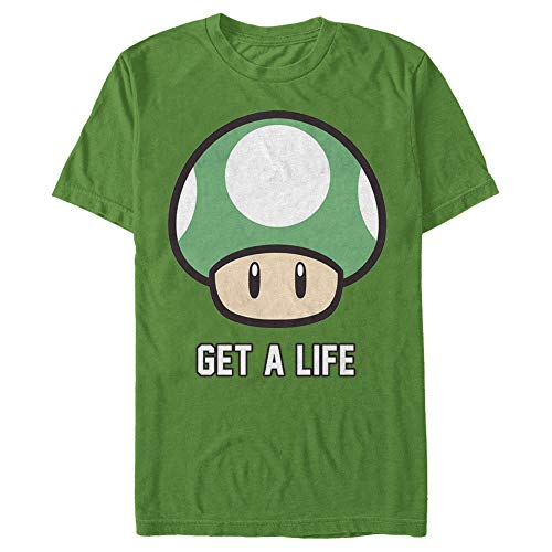 Nintendo Men's Super Mario 1-up Mushroom Get a Life T-Shirt