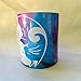 Handmade Cats cuddling in the moonlight. Perfect coffee tea mug for that cat animal lover we all know. Cats relaxing with a space background - Dishwasher Safe - 12 oz