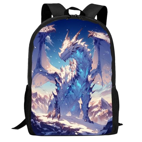 FREE LION Mochila Dragon para crianças, meninos, meninas, 43 cm, mochila escolar de dragão legal para ensino fundamental e médio, mochila de viagem