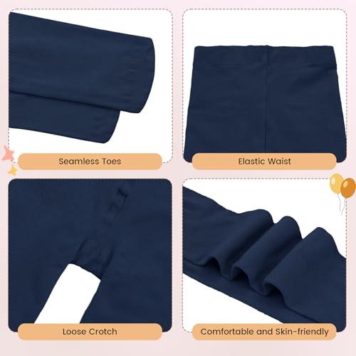 Image of Ballet Dance Tights for Girls Athletic Leggings Toddler Grinch Pants Soft Baby Girls Tights Stretchy Infant Stockings Navy 1-3T