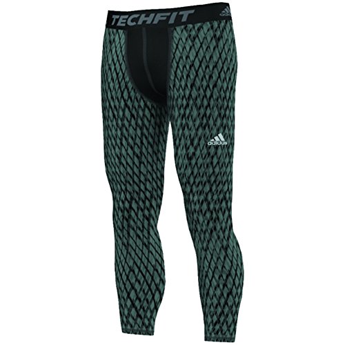 adidas Men's Techfit Base Long Tights, Grey/Black, Medium