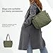 Imagen de EVEOUT Bolsos Tote Acolchado Puffer para Mujer Grande Puffer Shoppers Ligero Quilted Bolso de Hombro para Universidad Trabajo Vacaciones