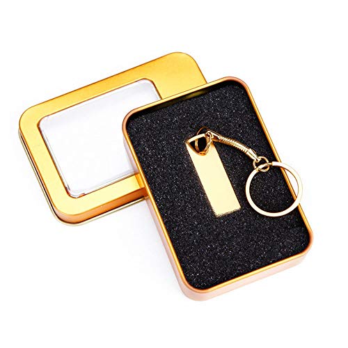 Metalldreieck U-Scheibe Creative Disk Mobiler Computer U-Scheibe mit doppeltem Verwendungszweck Gold und Silber (Color : Gold, Size : 32G)