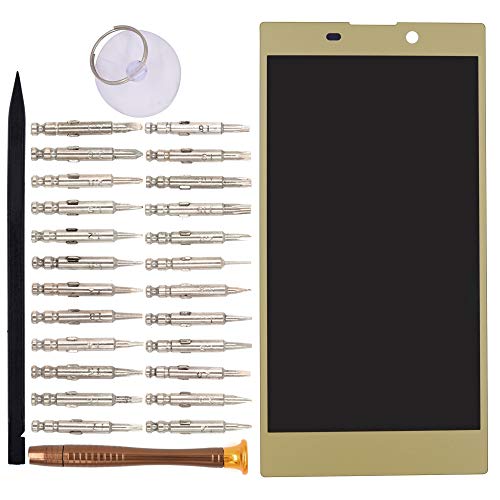 Image of LCD Screen Display with Digitizer Touch Panel Without Bezel Frame Compatible with Sony Xperia L2 H3311 H3321 H4311 H4331(Golden)