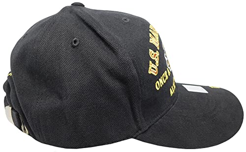 Gorra negra ajustable bordada United States Marine Corps miniatura 6