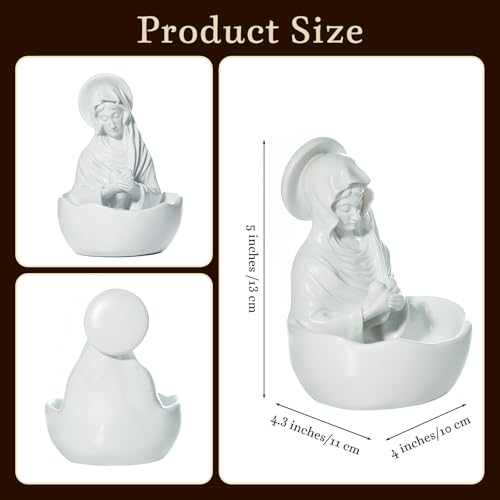 Estatua de la Virgen María 13 cm resina miniatura 4