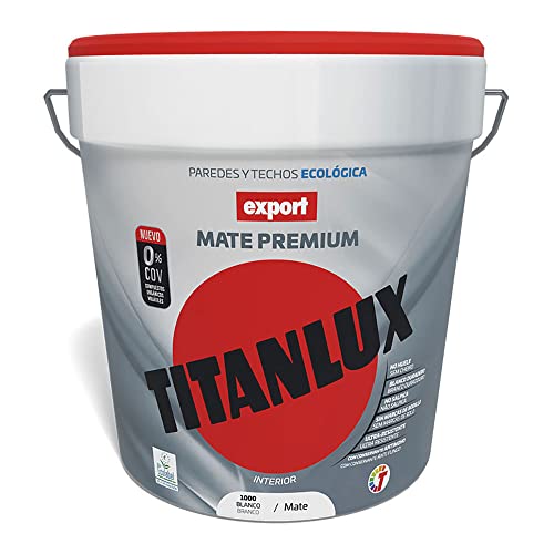 PINTURA VINÍLICA LAVABLE EXPORT BLANCO DECORACIÓN 4l TITANLUX F31110004