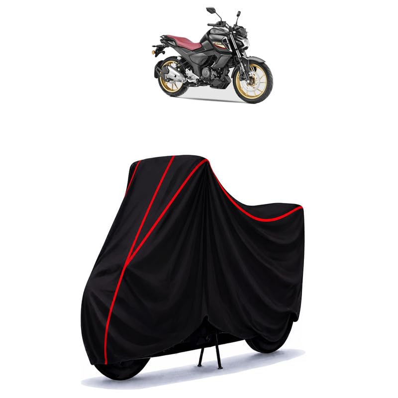Image of FZ S FI Standard Water Resistant Bike Cover for All Motorcycles & Rain | Heavy Duty Taffeta Fabric | UV Protection, Dustproof, Scratchproof | All Weather Two Wheeler Body Cover with Elastic Bottom