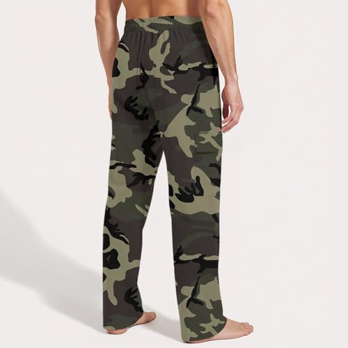 Mens Cargo Loose Waist Relaxed Fit Solid Color/Camouflage Outdoor Multiple Pockets Joggers3