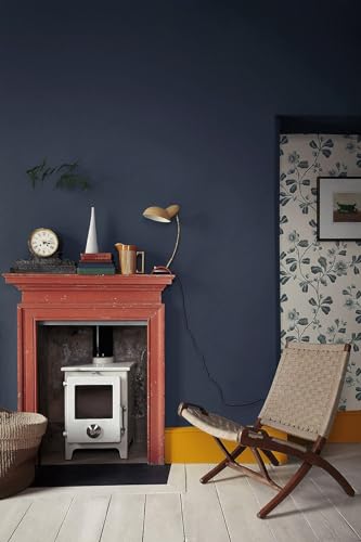 Image of Safiyya Peel and Stick Wallpaper Dark Blue Contact Paper Solid Color Decorative Self Adhesive Removable Wallpaper Modern Contact Paper for Wall Vinyl Roll 118 inchx17.7 inch