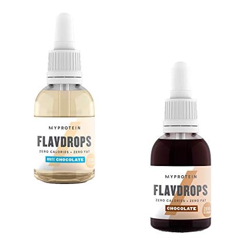MyProtein Flavdrops Bundle 1 x White Chocolate 50ml and 1 x Chocolate 50ml Cover