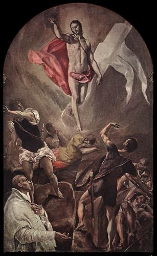 Tableau El Greco Résurrection de Jésus pour décoration de salon chic
