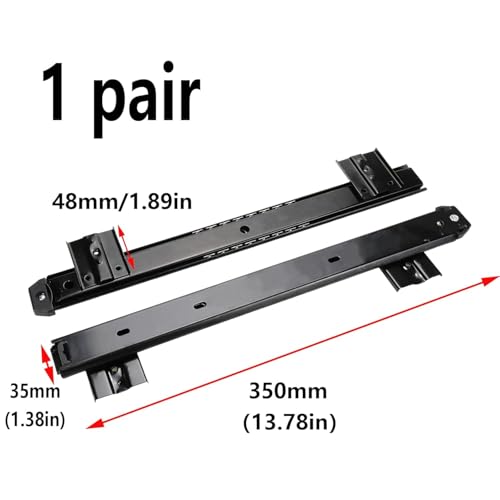 Image of Bosney Keyboard Tray Channel 350 MM Black Pack of 1 Heavy Duty Slide Channel for Under Desk Keyboard Support Smooth Sliding Mechanism Durable Metal Construction Office Furniture Fitting Accessory