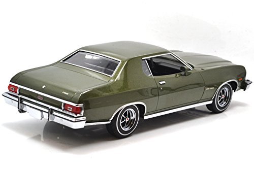 Coche a escala Ford Gran Torino 1976 verde 1:18, réplica coleccionable Greenlight 4