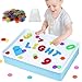 Vicloon Jouets Sensoriels pour l'Autisme, Table Lumineuse Sensorielle et Accessoires,Light Box Bleu avec 151 Lettres, Symboles Mathématiques et Géométrie, Jeux pour l'Autisme Enfants