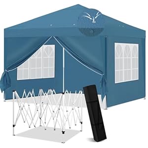 Laneetal Paviljoen, 3 x 3 m, opvouwbaar, pop-up vouwpaviljoen, waterdicht, stabiele grillpaviljoen, tuinpaviljoen met grondpennen, windtouwen, opbergtas, voor camping, strand, bruiloft