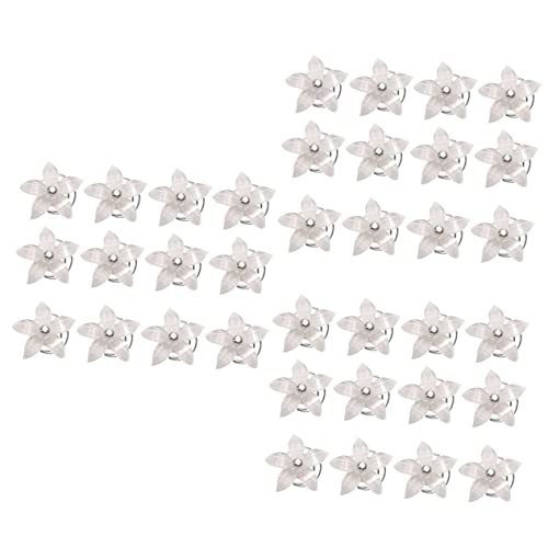 Barrette fleur strass Mikinona avec 36 épingles à cheveux spirales pour coiffure de mariage