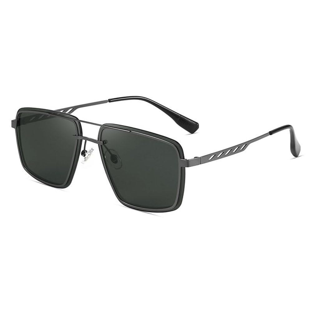 Gafas de sol polarizadas para hombre, para viajes, conducción, protección solar, protección UV, marco cuadrado