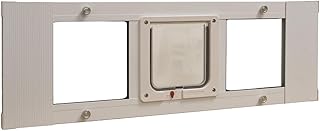 Ideal Pet Products Aluminum Sash Window Pet Door, Adjustable to Fit Window Widths from 33" to 38", Cat Flap 6-1/4” x 6-1/... Price In India