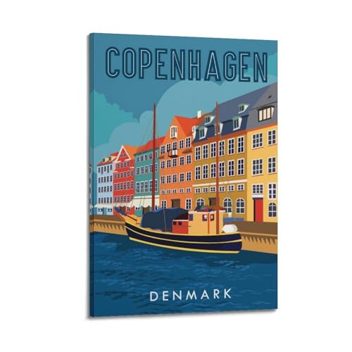 Poster Danemark vintage pour créer une ambiance scandinave dans votre salon
