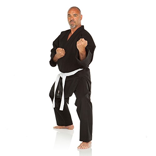 Ronin Brand Karate-Uniform, traditionell, schwer, 340 g, Schwarz