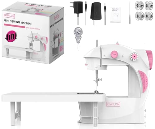 Image of Advance Electric Sewing Machine with Table Set I Mini Silai Machine for Home Tailoring I Stitching Machine with Foot Pedal, Adapter, Focus Light and Tailor Sewing Kit (SM-2)