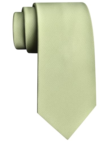 Image of GUSLESON 3.15 inch（8cm） Solid Color Necktie and Pocket Square Cufflinks Sets For Men + Gift Box