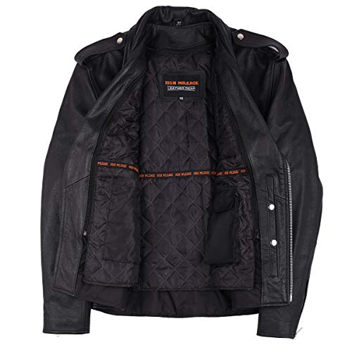 Men's Eagle Embossed Biker Jacket