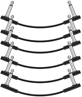 Donner Flat Patch Cables for Guitar Effect Pedal 6 Inch Save Space Clear Sound 1/4