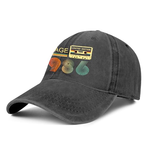 Image of 40th Birthday Gifts for Women Men Her Him 1986 Baseball Cap Hat | Vintage 1986 Baseball Cap Hat 40th Birthday Decorations for Women Men Her Him 40th Birthday Party Favors