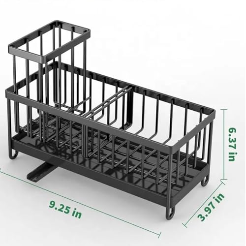 Image of TAZLYN Stainless Steel kitchen sink soap holder stand for kitchen organizer