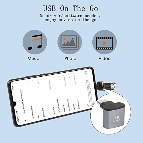 QIANRENON 90° Angolo USB C a USB 3.1 OTG