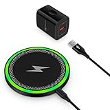 for Pixel 10 Pro XL Wireless Charger Pad Fast Charging Mat for Google Pixle 10 Pro Fold/10/9 Pro XL/9A/9/8A/7,15W Wireless Charger Stand with Power Adapter Block for Samsung Galaxy S25 Ultra S24 S23