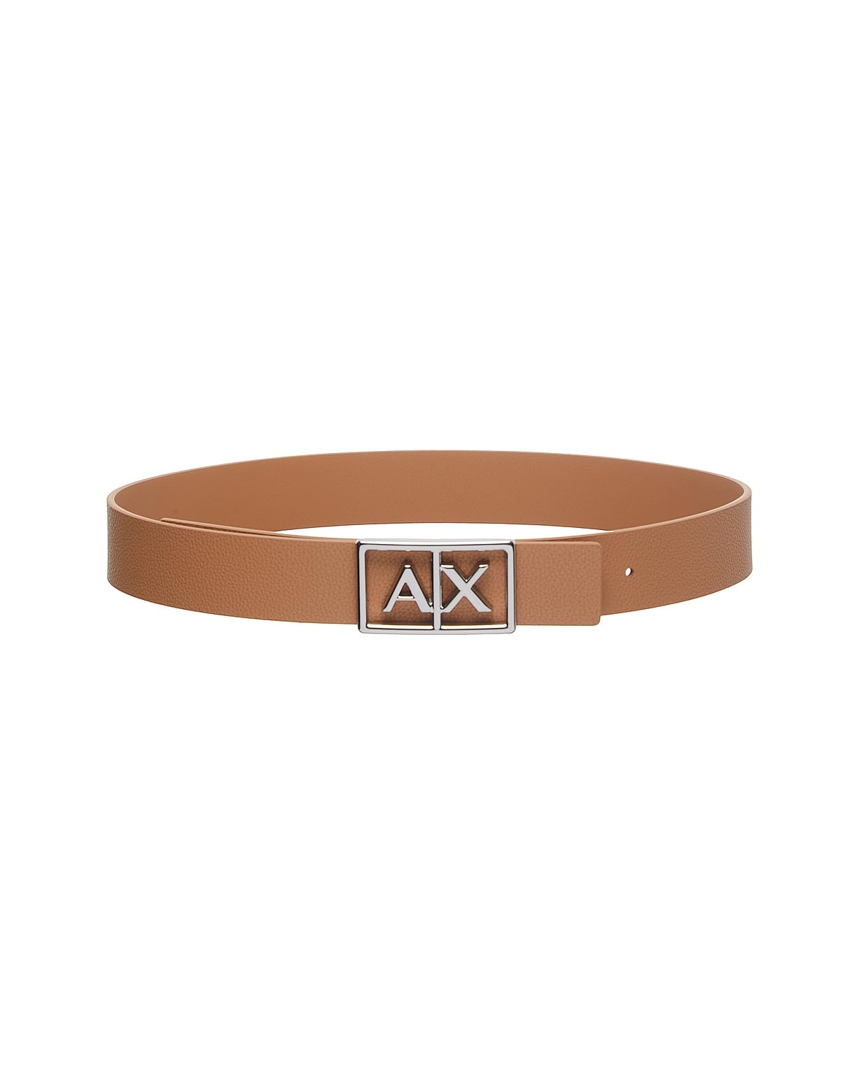 Armani Exchange Simple Look, Monocolor, Logo Buckle Plate Belt Mujer