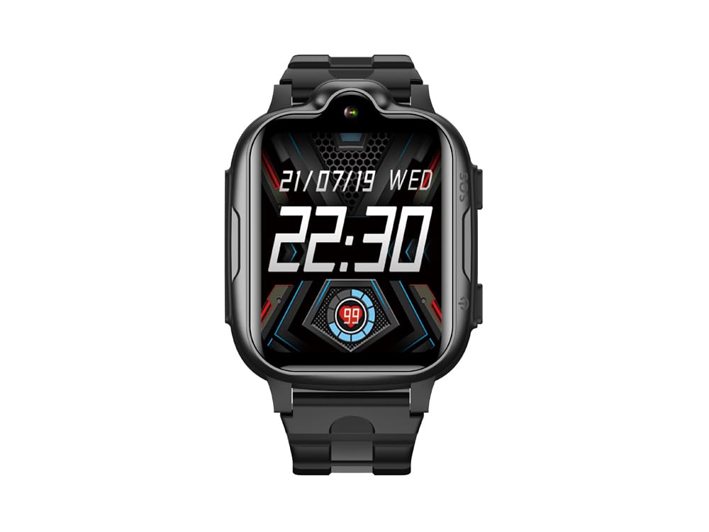 EKO ! Montre Connectée 4G Enfant Modèle Callisto, Smartwatch pour Filles garçons avec Appel, GPS, Fonction SOS,Jeux Educatifs, Etanche IP67, Montre Intelligente Enfants (Noir)
