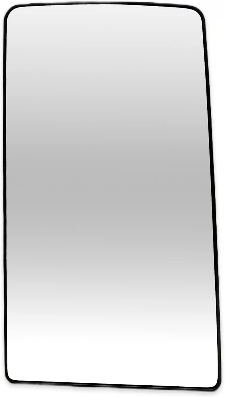SPLENDID Replacement Hood Mirror for 2013-2019 Kenworth T680, 2010-2016 Peterbilt 579, 2010-2016 Peterbilt 587, 8", R320, Stainless Steel Mirror Head, Left Driver Side (OEM: 7195616)