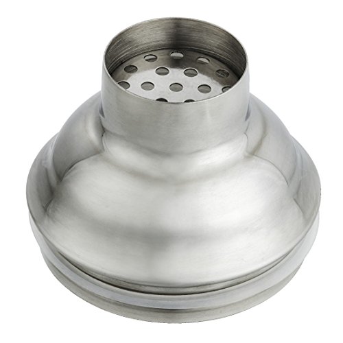 Foto von Xavax Cocktail-Shaker (Cocktail-Mixer aus Glas mit Edelstahl Aufsatz, Cocktailrezepten, Bar Set mit 400ml Füllmenge, Silikon-Ring, 4cl Messbecher-Deckel und Dosier-Sieb) transparent