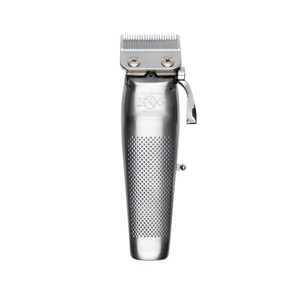 HEY JOE - Clipper Machine, Máquina Profesional de Cortar Pelo Inalámbrica para Cabello y Barba de Hombre, Motor potente de 6.000 R.P.M, Plateado