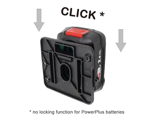 5x SLE Profi Akkuhalter für Bosch 18V POWER FOR ALL PBA Home & Garden Akku Wandhalterung Wand Halter Grün