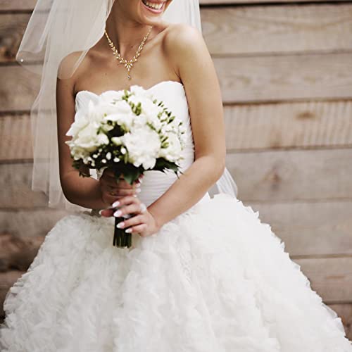 Jewelry Set for Women, Cubic Zirconia Necklace Dangle Earrings & Bracelet Jewelry Set for Bride Bridesmaid Wedding Engagement Prom Party4