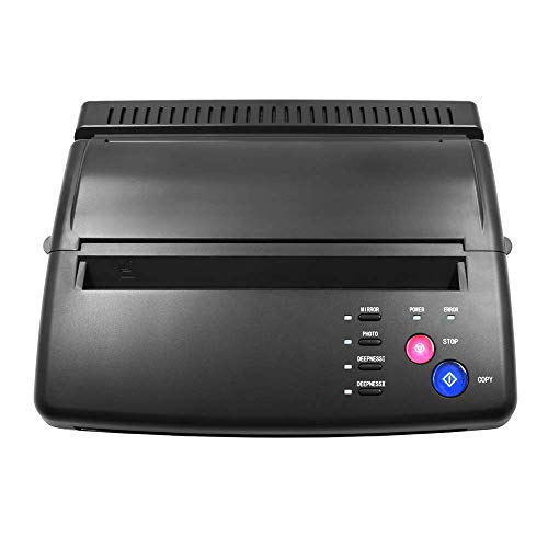 Carejoy Tattoo Transfer Machine,Pro Black Tattoo Printer Drawing Thermal Stencil Maker Copier For Tattoo Transfer,Thermal Stencil Paper Maker with Functional Buttons-US Shipping