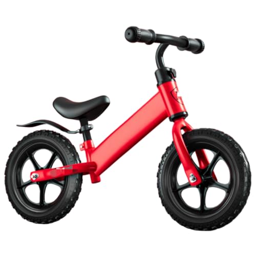 Kiwetペダルなし自転車 キッズバイク キックバイク 子供用自転車 12/14インチ 超軽量 持ち運びも簡単 おしゃれ K12 発泡タイヤ 乗り物 お祝い プレゼント 男の子 女の子 子どもの日 誕生日 プレゼント (レッド -発泡タイヤ 乗り物,14イ