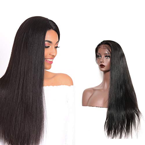13x4 Lace Front Wigs human hair 12 Inch Brazilian Straight Hair Lace Front Wig with Baby Hair 150% Density Natural Hairline Unprocessed Hair Wig