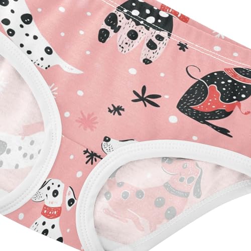 Wusikd Cute Dalmatians Girls' Underwear Cotton Dachshunds Girls Briefs Soft Toddler Underwear 2T4
