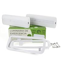 Alpinaluz Autotest LED-Notfallleuchten, 2 Stück, 3 W, mit Lithium-Akku, permanent und nicht permanent, Einbau- oder Oberflächenmontage, 265 lm, 6500 K, 3 Stunden Laufzeit für Decke oder Wand