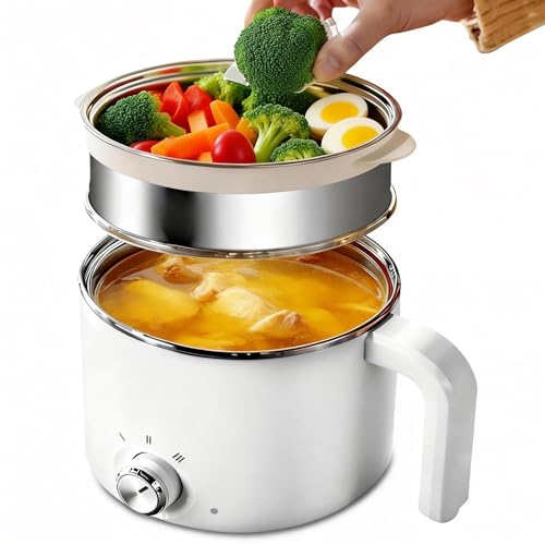 Hot Pot électrique Avec Cuiseur Vapeur, 1.7L Fondoir à Bougies électronique, Machine Fonte Cire Bougie à écran Tactile Avec Contrôle Numérique Température Pour Voyage Rôtir Vapeur Fabrication Bougies