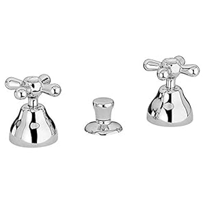 Paini – LIBERTY 306 Rubinetto Batteria Bidet lavabo 3 fori con maniglie a Croce, Bagno, Cromato, Design Liberty, interamente prodotto e lavorato in Italia