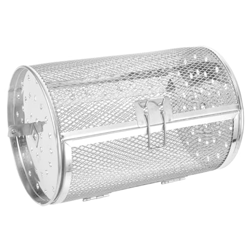 Abaodam Stainless Steel Bbq Rotisserie Basket Versatile Oven Accessory for Grilling Meat Nuts and Vegetables Unique Door Design for Access Compatible with Electric Ovens