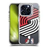 Head Case Designs sous Licence Officielle NBA Moulin À Vent Surdimensionné Logo Portland Trail Blazers Étui Antichoc [Qualité Militaire] Compatible avec Apple iPhone 15 Pro et Compatible avec MagSafe