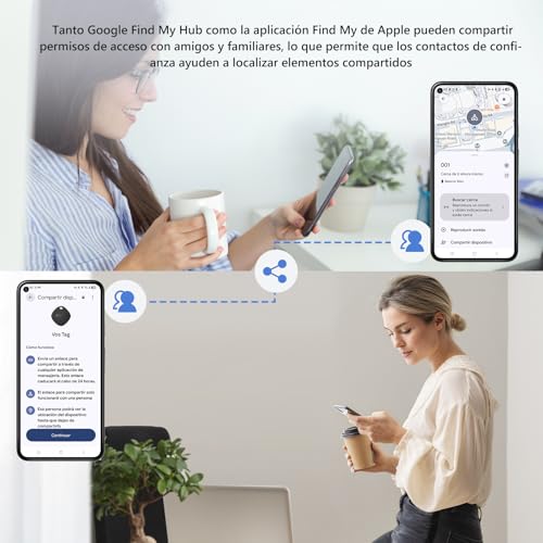 Image of ATUVOS Air Tracker Tags-4 Pack for Android & iOS, Tracker Tags Work with Google Find Hub or Apple Find My APP, Smart Tags for Android, IP67 Waterproof Bluetooth Tracker Tag for Luggage, Keys
